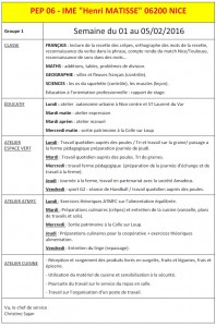 G1-du 1 au 5 février