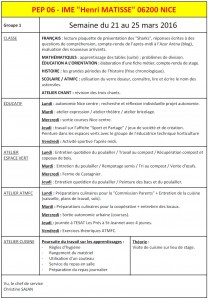 G1-du 21 au 25 mars