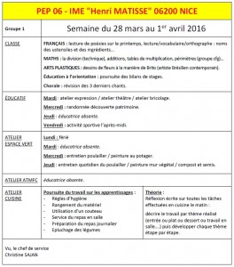 G1-du 28 mars au 01 avril