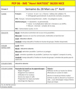 G2-du 28 mars au 01 avril