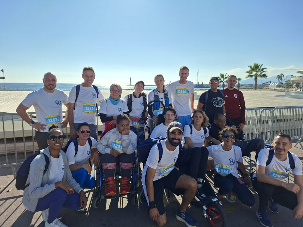 Photo de groupe marathon nice Cannes PEP06