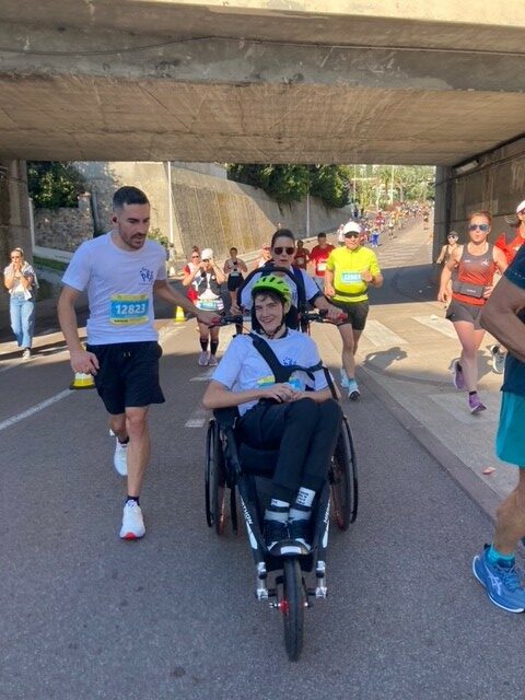 un usager au marathon nice cannes